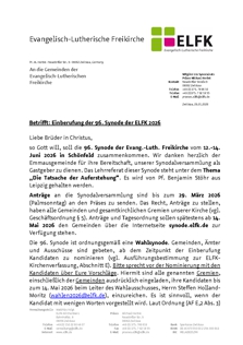 Bild von der PDF der Einberufung der Synode