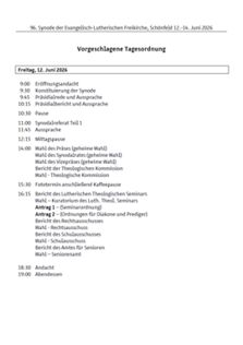 Seite 1 der Tagesordnung